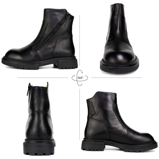 Men's Premium Leather Chelsea Boots | Double Elastic Gussets & Breathable OrthoLite Anti-Odor Insoles | Slip-Resistant Rubber Outsole, Leather Lined for All-Day Comfort (Casual & Work)