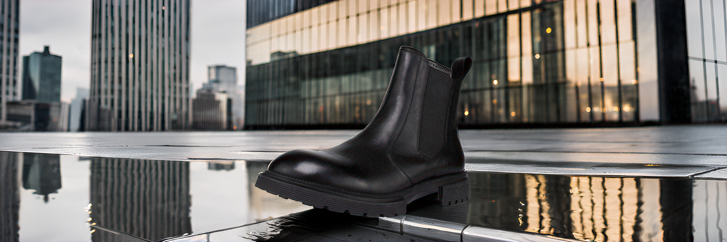 Men's Premium Leather Chelsea Boots | Double Elastic Gussets & Breathable OrthoLite Anti-Odor Insoles | Slip-Resistant Rubber Outsole, Leather Lined for All-Day Comfort (Casual & Work)