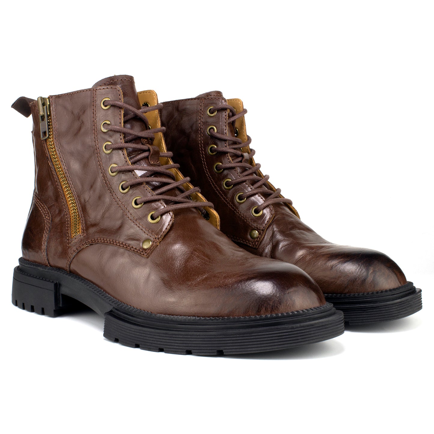 Men's Chelsea Boots with YKK Zipper & Breathable OrthoLite Footbed | Fashion Casual Full-Grain Leather Ankle Boots| Durable Slip-Resistant Rubber Sole for Comfort & Support