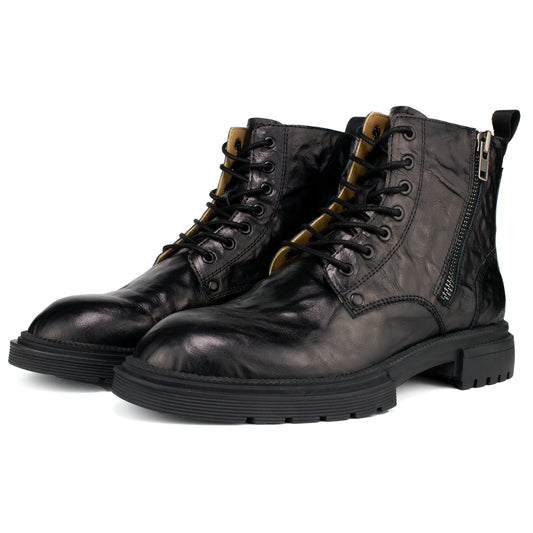 Men's Chelsea Boots with YKK Zipper & Breathable OrthoLite Footbed | Fashion Casual Full-Grain Leather Ankle Boots| Durable Slip-Resistant Rubber Sole for Comfort & Support