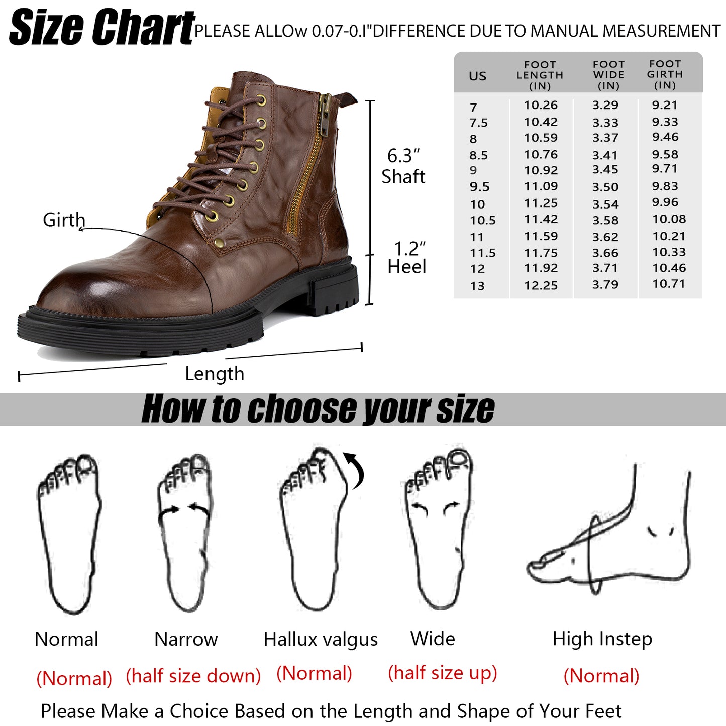Men's Chelsea Boots with YKK Zipper & Breathable OrthoLite Footbed | Fashion Casual Full-Grain Leather Ankle Boots| Durable Slip-Resistant Rubber Sole for Comfort & Support