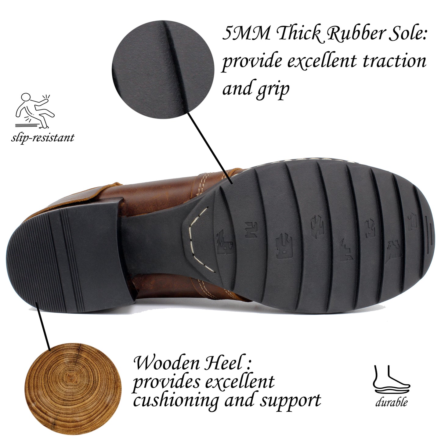 Men's Genuine Leather Chukka Boots Casual Dress Motorcycle Ankle Boots
