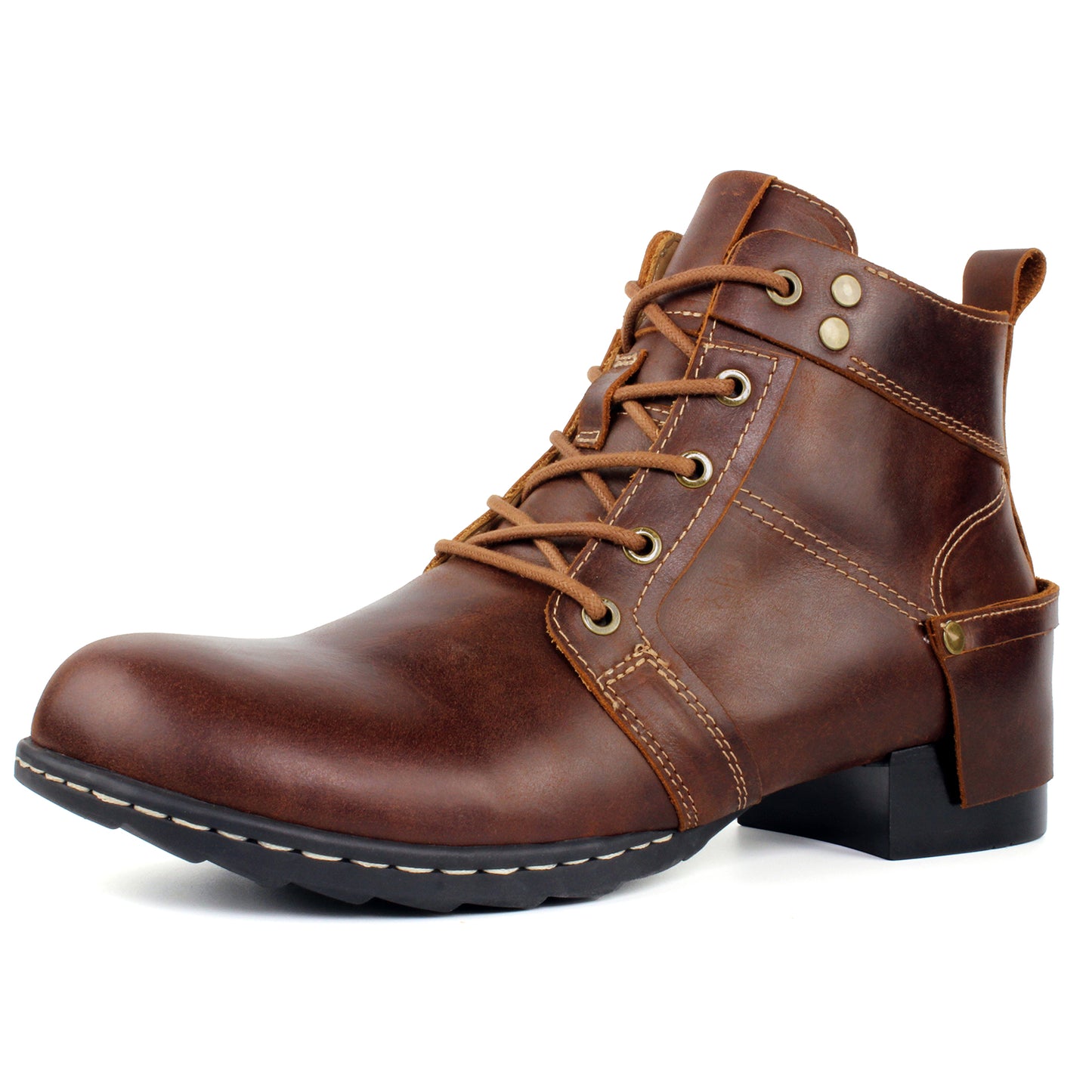 Men's Genuine Leather Chukka Boots Casual Dress Motorcycle Ankle Boots