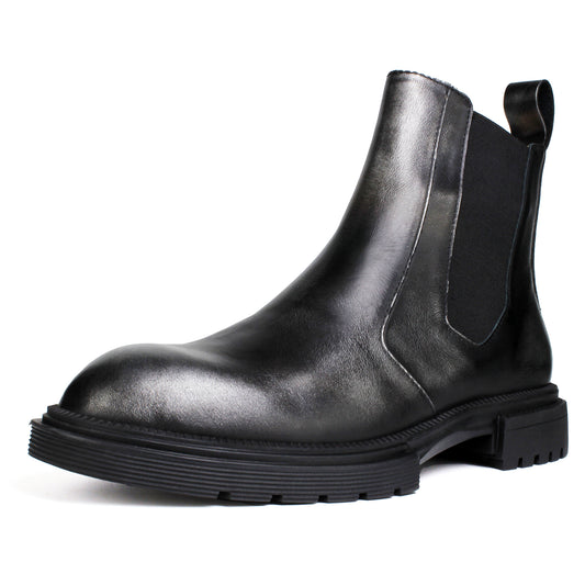 Men's Premium Leather Chelsea Boots | Double Elastic Gussets & Breathable OrthoLite Anti-Odor Insoles | Slip-Resistant Rubber Outsole, Leather Lined for All-Day Comfort (Casual & Work)