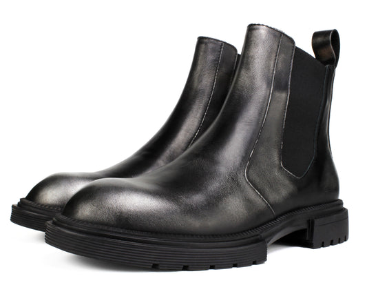 Men's Premium Leather Chelsea Boots | Double Elastic Gussets & Breathable OrthoLite Anti-Odor Insoles | Slip-Resistant Rubber Outsole, Leather Lined for All-Day Comfort (Casual & Work)