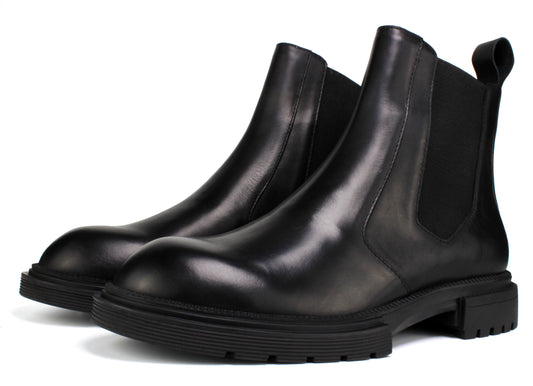 Men's Premium Leather Chelsea Boots | Double Elastic Gussets & Breathable OrthoLite Anti-Odor Insoles | Slip-Resistant Rubber Outsole, Leather Lined for All-Day Comfort (Casual & Work)