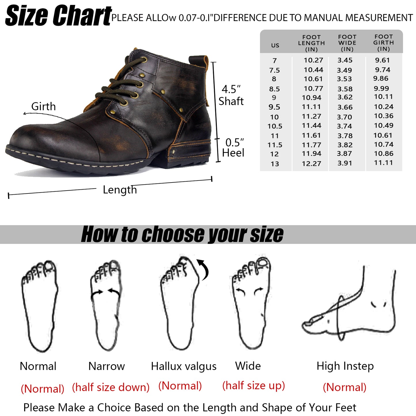 Motorcycle Boots Men Fashion Leather Ankle Chukka Boots Casual Riding Lace up Shoes AF001-3
